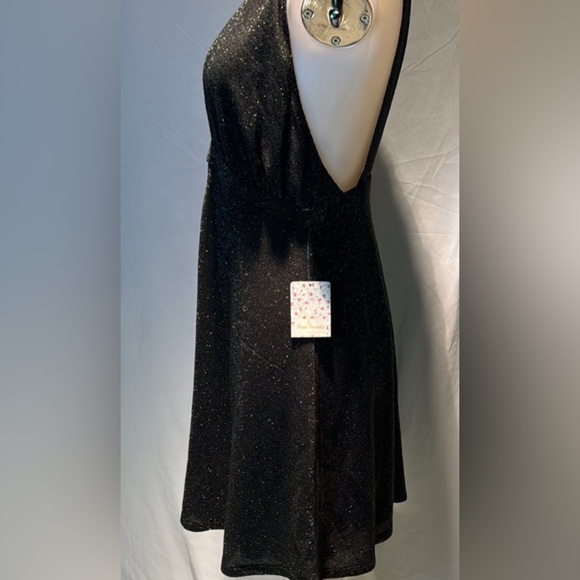 Free People Glittering Charcoal Backless Dress - Picture 6 of 10
